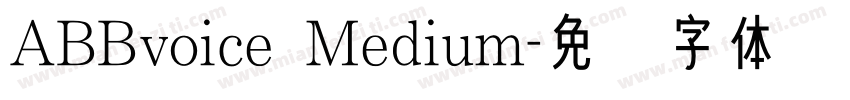 ABBvoice Medium字体转换